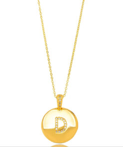 Colar Inicial Medalha Letra D