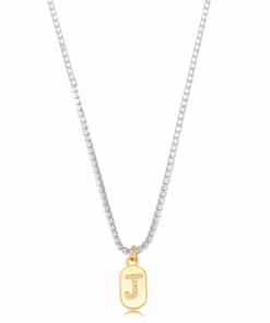 Choker Cravejada Letra J