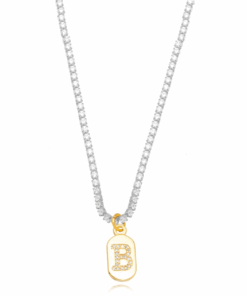 Choker Cravejada Letra B