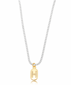 Choker Cravejada Letra H
