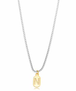 Choker Cravejada Letra N