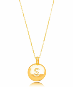 Colar Inicial Medalha S