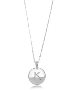 Colar Inicial Medalha Letra K