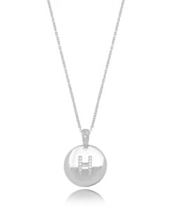 Colar Inicial Medalha Letra H
