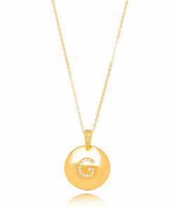 Colar Inicial Medalha Letra G