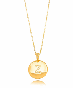 Colar Inicial Medalha Letra Z