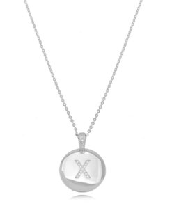 Colar Inicial Medalha Letra X