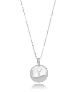Colar Medalha Letra Y