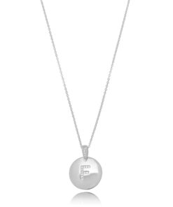Colar Inicial Medalha Letra F